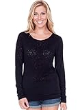 Kavio! Women Burnout Crew Neck Long Sleeve