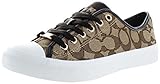 Coach Womens Empire Outline Sneaker Khaki/Chestnut Size 8