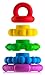 5 PC Rainbow Stacker Toy Teether Sensory Silicone rings for baby and children of all ages
