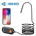 5.5MM Ultra-Thin Wireless Endoscope，DEPSTECH Digital Zoom Lens Borescope,HD Semi-Rigid Inspection Camera IP67 Waterproof Snake Camera with Quickshot for Android &iOS,Smartphone Tablet-16.5FT