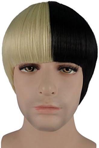 Halloween Party SIA Wig Men Black and Blonde Costume Cosplay Online HM-063
