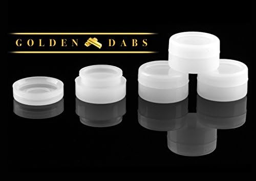 StayGolden 4Pcs Non-Stick Food Grade Silicone Dab/Wax/Oil Containers, 5ml Non Stick Wax Oil Multi Use Storage Jars, Clear color
