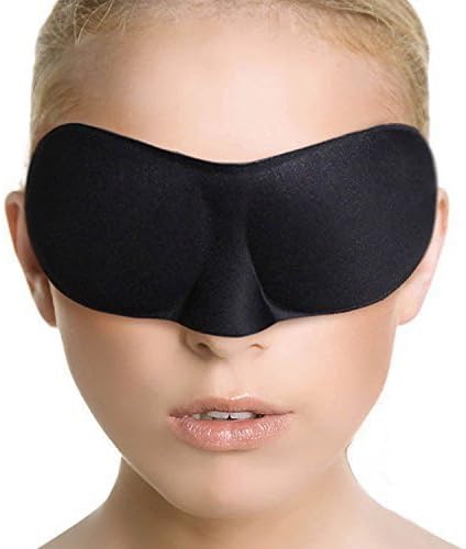 VNC Solid Black & Grey Super Soft & Smooth Blind Sleeping Eye Mask With Adjustable Elastic Strap For Night Sleep. (Unisex) (Black, Pack of 1)