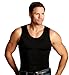 Insta Slim -Made in USA- Compression Tank-Top Shapewear for Men. Tummy Control Slimming Body-Shaper Undershirt for Back Support, Beer Belly, and Gynecomastia (Black, SM)