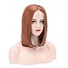 Imiss Hair Glueless Ginger Lace Front Wigs Short Bob 14Inch Orange Middle Part Synthetic Red Copper Wig Heat Resistant Fiber for Women Girlsthumb 2