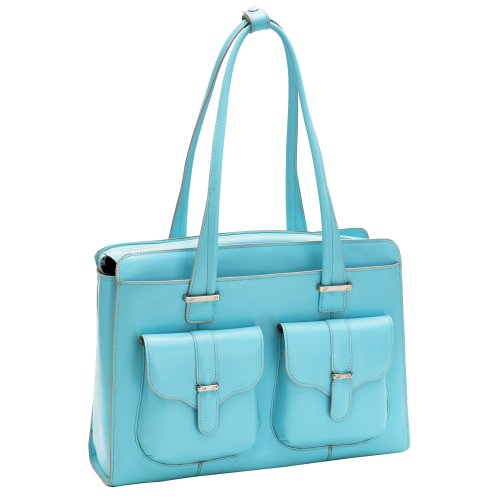 McKleinUSA ALEXIS 96548 Aqua Blue Leather Ladies' Briefcase