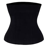 Waist Trainer Shapewear For Weight loss Tummy Control Body Shaper Breathable Waist Cincher,Black,US 12-14/Waist 32
