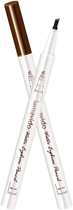 Liquid Eyebrow Pen,wawhy 3D Eyebrow Tattoo Pen, Microblading Eyebrow Marker Pencil 4 Fork Tips Liquid Blonde Eye Makeup, Long-lasting Waterproof Smudge Proof Natural Look 02# Brown