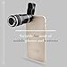 Telephoto Mobile Phone Camera Lens, Portable Universal 8X-12X Zoom Manual Focus Cellphone Camera Lens Clip-on Telephoto Lens for iPhone 7, iPhone 6S, HTC (Black)