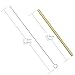 Teivio 12 Pack + Cleaning Brush, 5-inch Extra Short Reusable Stainless Steel Drink Straws for Cocktails, Small Glasses or Cups (Gold)