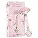 Skincare Pink Rose Quartz Real Jade Crystal Gem Stone Marble Cuarzo Ice Cold Flawless Facial Face Roller Massager For Face And Eye Puffiness Wrinkle
