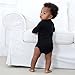 OPAWO Baby Bodysuits Long Sleeve for Unisex Boys Girls Black 3 Pack 0-3 Months