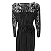 Inkach Maternity Dress | Women Lace Sleeve Long Maxi Dresses Photography Props Pregnancy Maternity Gown (US:4/Label Size:S, Black)