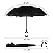 MY'S Inverted Reverse Folding Umbrella Double Layer Cars Reversible Umbrella Waterproof UV Proof Windproof Umbrella Self-Standing & C-Shape Easter/Mothers Day Promotion! (Black Knight)
