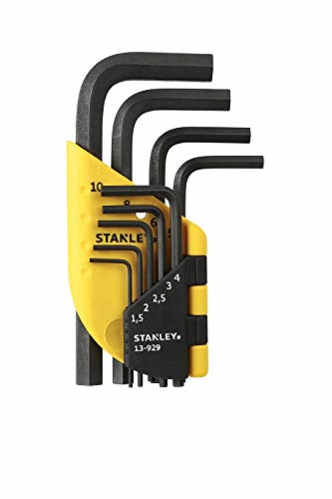 STANLEY 1-13-929 Short Folding Key, Silver, Set of 9 Piece