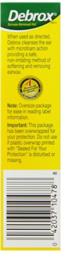 Debrox Drops Earwax Removal Aid drops,1/2 FL OZ