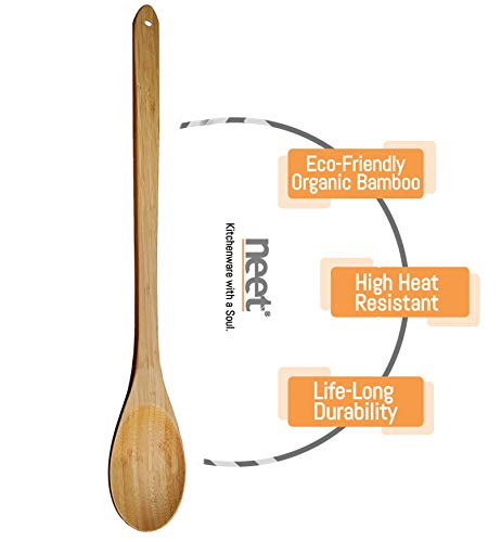 Extra Long Handled Cooking Spoon 24" Inch Wooden Mixing Spoon Stirring Paddle Organic Bamboo High Heat Resistant Mixing Spoon For Camping & Large Stock Pots - Thumbnail 3