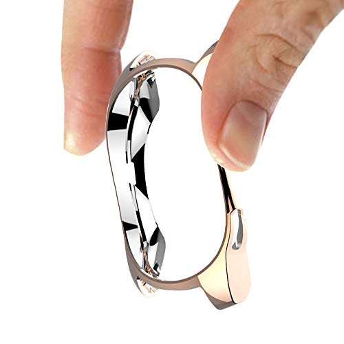 Choosebuy Soft Rubber Ultra-thin TPU Plating Protection Case Cover For Samsung Galaxy Watch 42mm (Rose Gold) - Thumbnail 4