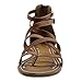 Ollio Women's Shoe Gladiator Strap Flat Zori Sandal