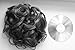 CAISHA Voluminous Bun Hairpiece Hair Bun Scrunchie Hepburn Bun Extension Wavy Black D1