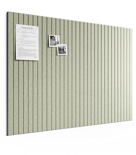Bumusty Large Cork Board Alternative-48 x 36" Felt Bulletin Board Tiles, with 30 Pushpins, 70 Adhesive Tabs, 12-Pack Slat Wall Paneling, Cork Boards for Office Push Pin Board Felt Board-Sage