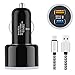 Ailun Fast Car Charger Qualcomm Quick Charge 3.0 Adapter with 1M Type C Cable Dual USB Port 35W for iPhone12 /12Pro/12Mini/12 Pro Max/11/11 Pro/11 Pro Max/X Xs XR Xs Max.