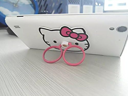 CKCOM(TM) Creative Cell Phone and Tablets Double Rings Hello Kitty Stand Holder, 360-Degree Rotation Ring Grip, Anti Drop Anti Slip, Suitable for Mobile Devices