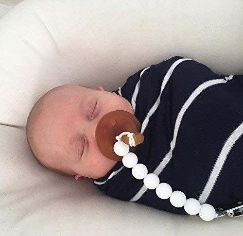 Modern Pacifier Clip for Baby - 100% BPA Free Silicone Beads (Candy) Binky Holder for Newborn - Infant Baby Shower Gift - Universal fit MAM - Philips Avent - Thumbnail 7