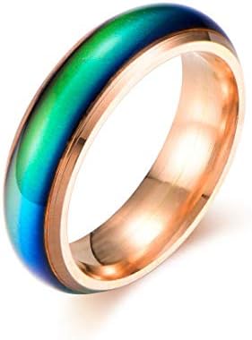 Ello Elli 6MM Comfort Fit Stainless-Steel Color Changing Mood Ring