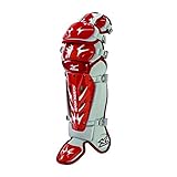 Mizuno G3 Samurai Shin Guards, 16.5-Inch, Red/Grey