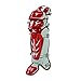 Mizuno G3 Samurai Shin Guards, 16.5-Inch, Red/Grey
