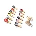 LWR CRAFTS Wooden Mini Clothespins Love and Heart Tropical 24 Pieces and Jute Cord 8 Ft