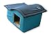 Feline Ruff Extra Large No Dogs Allowed Indoor Cat House. an Extra Sturdy Covered Cat Bed Condo with Cushion. Pet House Shelter for Dogs Too.