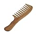 Anself 1 Pc Wooden Comb Natural Green Sandalwood Handmade Wide Tooth Wooden Comb Massage Comb Handmade Comb Hair Care