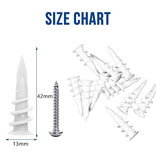 ICQUANZX Plasterboard Wall Plugs & Screws,Butterfly Expansion Tube