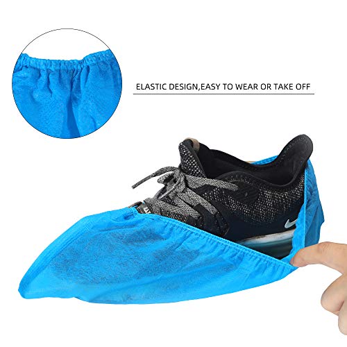 Shoe cover non-woven disposable (17.6oz) 100Pack (50 pairs) disposable waterproof, dustproof, antiskid and pollution… - Image 3