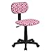 Flash Furniture Pink Dot Printed Swivel Task Office Chair