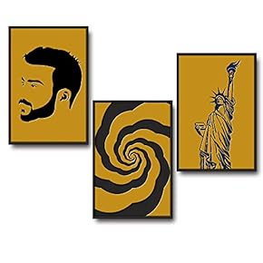 Framed for Living Room Bedroom Buildings Theme for x3 Panels