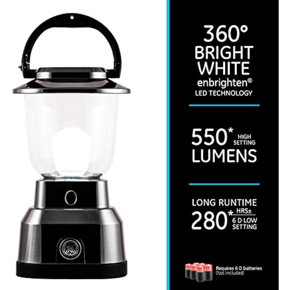 LED Camping/Emergency Lantern, Battery Powered, 550 Lumen, 280 Hour Run