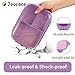 Bento Box for Adults Lunch Containers for Kids 3 Compartment Lunch Box Food Containers Leak Proof(Includes Flatware, Purple)