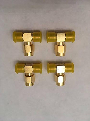4 X SMA Male to 2 Dual SMA Female 3 Way T RF Coaxial Adapter Connector Home Video Theater
