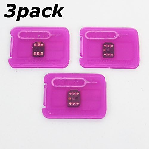 WADJET 3pack RSIM 12 Newest 2018 R-SIM Nano Unlock Card, R-SIM 12 Smart 4G Card Unlock Card Adapter Converter Kits with Tools For IPhoneX 8P 8 7P 7 6SP 6P 6S 6 5C 5S 5