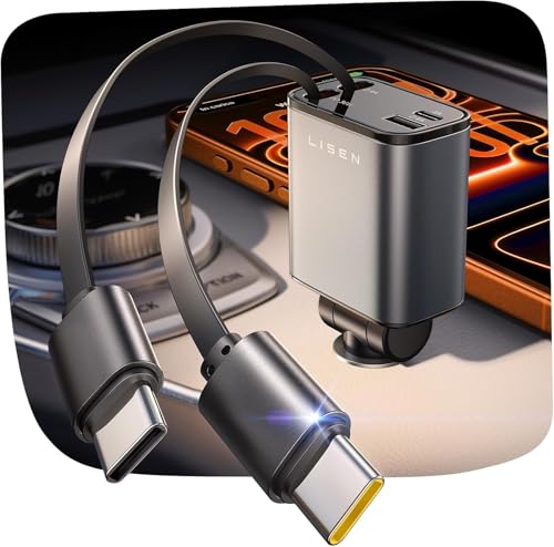 LISEN 87W Zigarettenanzünder 3-USB C Auto Ladegerät Adapter