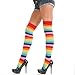 Angelina Rainbow Thigh High Socks, #6753, Classic Rainbow One Size