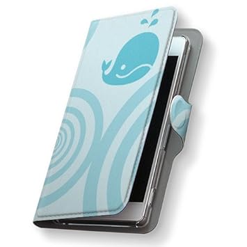 Amazon Iphonese ケース 手帳型 スマコレ 全機種対応 有り レザー 手帳タイプ 革 フリップ ダイアリー 二つ折り 横開き 革 Iphone Se ケース スマホケース スマホカバー アイホーン チェック ボーダー 003931 Nec Casio Necカシオ Softbank ソフトバンク くじら 動物 水色