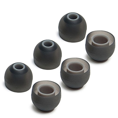 ITIS 3 Pairs Large Replacement Silicone Eartips Earbuds for JayBird BlueBuds X, X2 Bluetooth Sport Headphones with ITIS Cable Clip (L) - Thumbnail 3