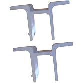 Gralara 2X Retractable Awnings Wall Mounting Brackets Support Outside Replace Yard Aluminum Alloy Fittings Sunsetter Shade Awning, White