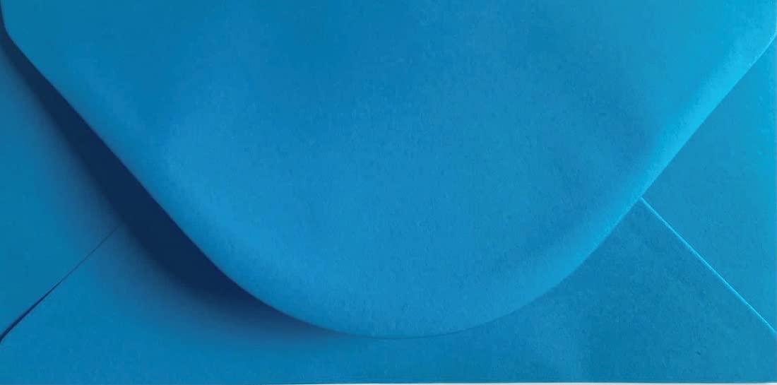 DL (110mm x 220mm) Coloured Envelopes for Greetings Cards Party Invitations & Craft - Pack of 75 (Kingfisher Blue)