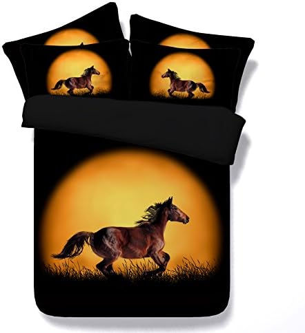 WARMYIY-3D HD Digital Print Bedding Set Comforter shell/ Quilt Cover Set 4pcs, including 1 Comforter shell/ Quilt Cover, 1 bed sheet, 2 pillowcases Twin Full Queen King Size