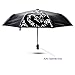 Walker Raindrops Color Changing Auto Folding Umbrella with Black Rubber for Cooling and UV Protection(pink+green)